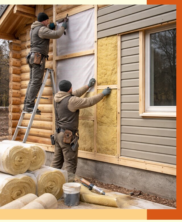 Утепление деревянного дома в Южно-Сахалинске от 6405 руб./м2 — заказать работы | ТепломастерЮжн