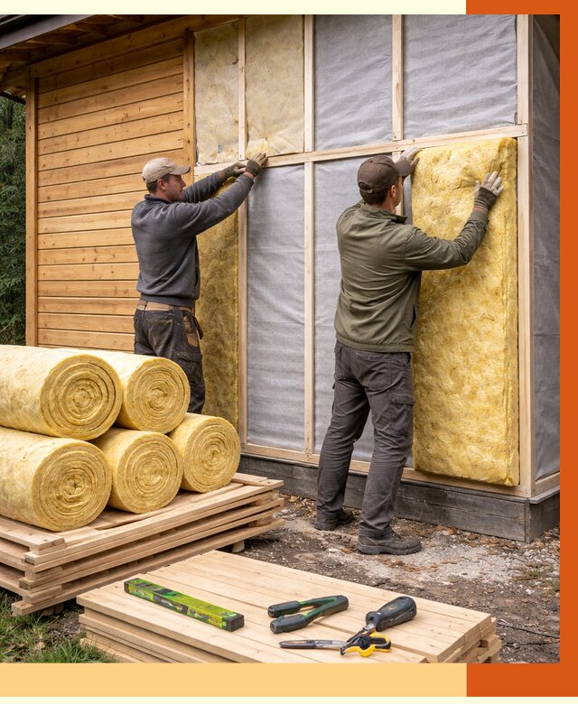 Утепление бани снаружи в Южно-Сахалинске от 87814 руб. под ключ | ТепломастерЮжн