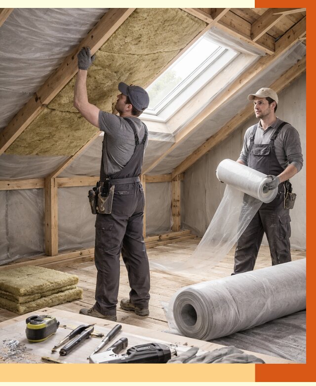 Утепление крыши изнутри мансарды в Южно-Сахалинске от 4339 руб./м² | ТепломастерЮжн