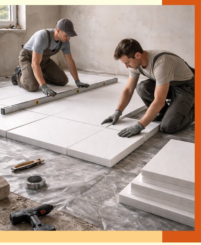 Утепление бетонного пола в Южно-Сахалинске от 2583 руб/м2 — монтаж и цена | ТепломастерЮжн