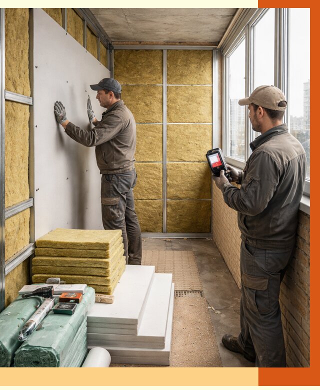 Утепление балкона в Южном-Сахалинске от 4649 руб. под ключ | ТепломастерЮжн