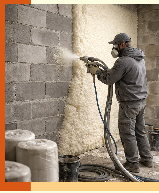 Утепление блочной стены ППУ в Южно-Сахалинске качественно и надёжно