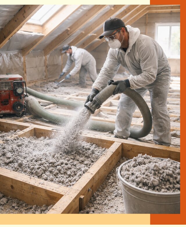 Утепление эковатой в Южно-Сахалинске от 3048 руб./м2 — монтаж и задувка | ТепломастерЮжн