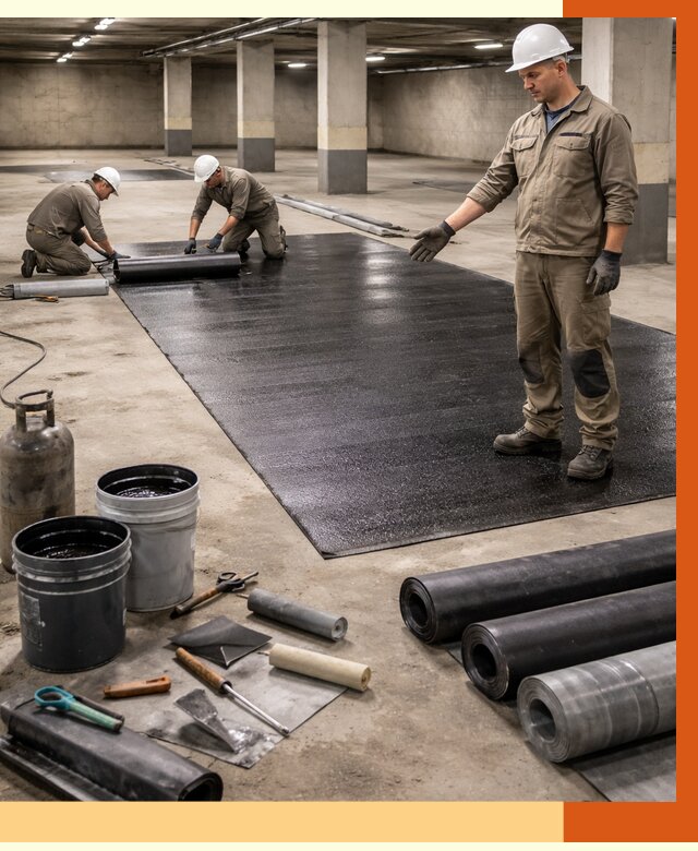 Гидроизоляция паркинга в Южно-Сахалинске от 1240 руб/м² — профессиональная защита | ТепломастерЮжн