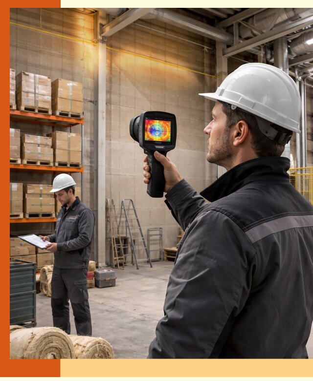 Тепловизионное обследование склада и выявление утечек в Южно-Сахалинске